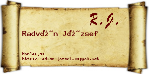 Radván József névjegykártya