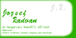 jozsef radvan business card